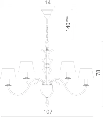 Подвесная люстра Divinare Florence 6819/19 SP-12 (220V, на цепи)