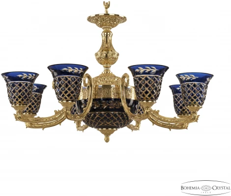Подвесная люстра Bohemia Florence 71212P/8/210 G P2 U Amber-Blue/H-1J