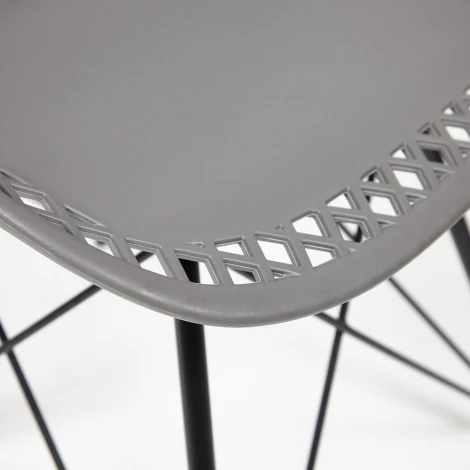Стул VINCENT (mod. 8001) серый/черный (металл/пластик)