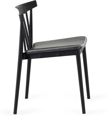 Обеденный стул Morris ОГОГО Обстановочка! (Пластик,Экокожа/Темно-серый) арт.926827