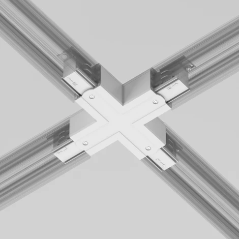 Коннектор Х-образный Trinity белый (трехфазный) Maytoni Technical TRA005CX-31W (220V)