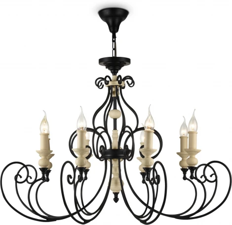 Подвесная люстра Maytoni Karina H631-PL-08-B (220V, на цепи, подсвечник, свеча)