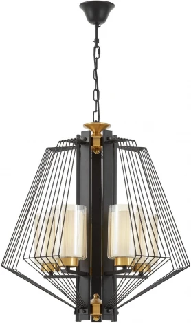 Подвесная люстра Lumina Deco Canti LDP 1244-5 BK+MD (220V, на цепи)