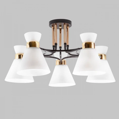 Потолочная люстра на штанге Imex MD.5692-5-S-COFFEE+FGD