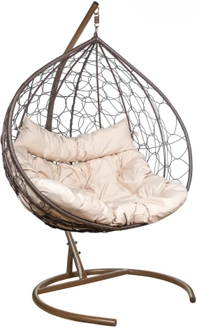 Подвесное кресло LESET БАЛИ (Сталь,Ротанг,Полиэстер/Коричневый) арт.2500000065415