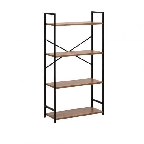 Стеллаж Leset Стилвуд 24 широкий, 4 полки 4687207095570 Металл, Черный