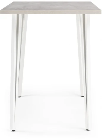 Стол деревянный Денвер Лофт 120 25 мм бетон / белый матовый 506940 Woodville