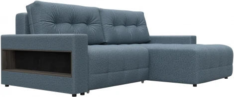 Диван угловой с полками Лига-053 НПБ Лига Диванов (Велюр) арт.128952