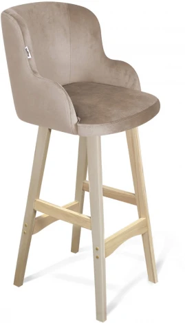 Стул барный SHT-ST39/S65 латте/прозрачный лак от фабрики Sheffilton