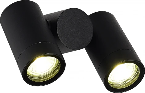 Настенный светильник ST Luce Ecollo SL9011.402.02 черный/белый GU10 2*50W (220V, круглые, IP65)