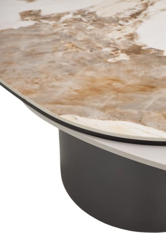 Стол кофейный NIKLAS PANDORA  керамика на стекле и окрашенный МДФ/ темно-серый МДФ каркас ®DISAUR (арт.626M05804)