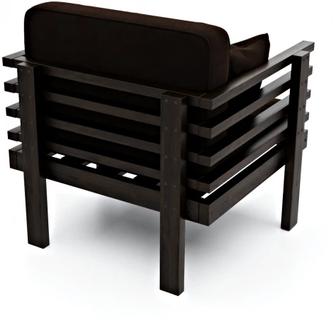 Кресло Arsko Стоун венге шоколадный велюр