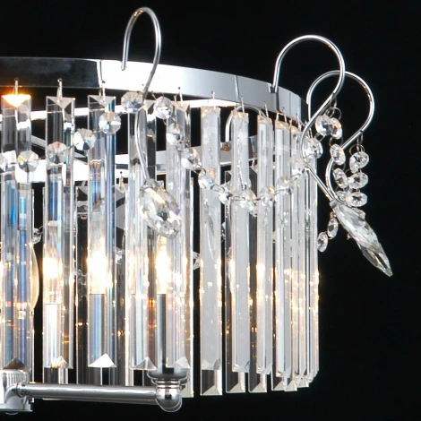 Подвесная люстра ILLUMICO IL3530-6PSQ-39 CR (220V, хрусталь, на цепи)
