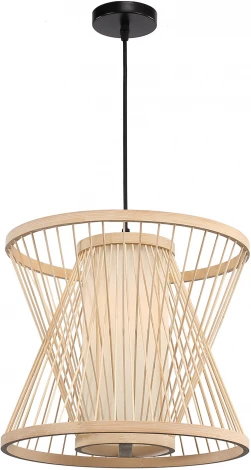 Подвесной светильник ST Luce Alma SL6241.503.01 Древесный/Белый E27 1*40W (220V, на проводе)