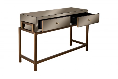 KFG210 Консоль 2 ящика зеркало бронза/золото 120*42*76 см Garda Decor