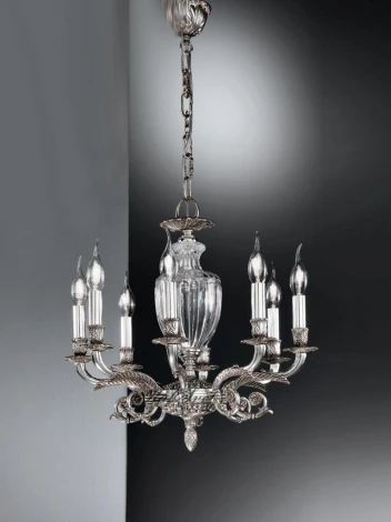 Подвесная люстра Nervilamp 925 925/8 (220V, на цепи, подсвечник, свеча)