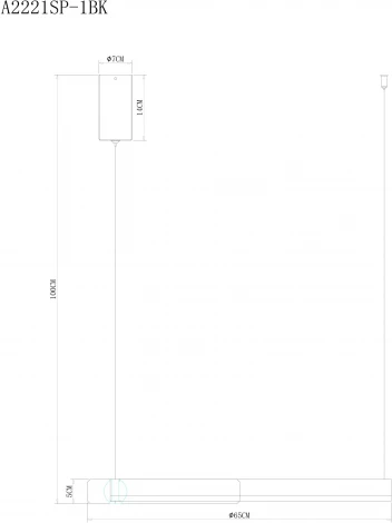 Подвесной светильник Arte Lamp Veritate A2221SP-1BR (LED, 220V, пульт управления, на тросе)