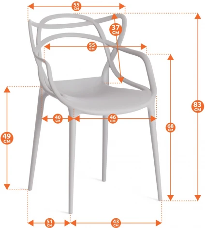 Стул Cat Chair (mod. 028) (Пластик/Желтый) Tetchair арт.24292