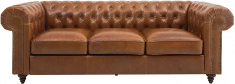 Диван Chester Classic ОГОГО (арт.329635), (Кожа/Коричневый)