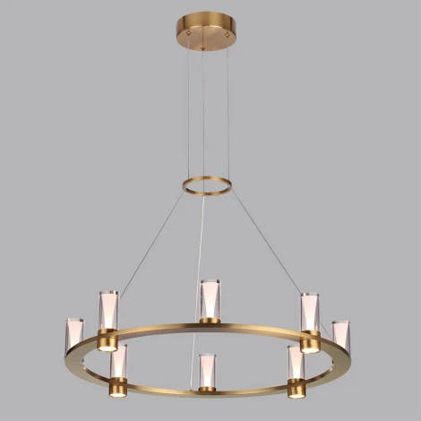 Подвесной светильник Odeon Light Defance 7144/55L античная бронза/акрил/металл IP20 LED 45W 4260Лм 3000K 180° 220V