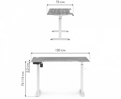 Компьютерный стол Notta Маркос (Металл/Черный) арт.614590