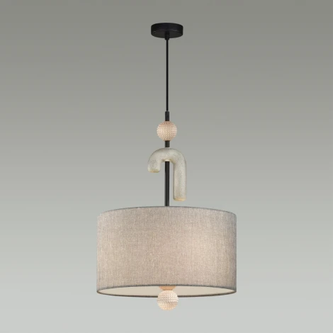 Подвесной светильник Odeon Light Bagel 5410/3 черный матов./серый/металл/полирезин/ткань E14 3*40W (220V, на проводе, круглые)