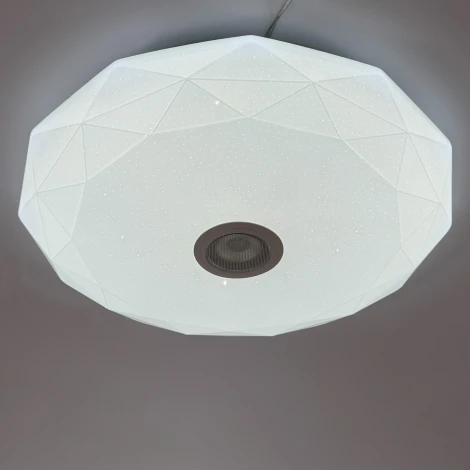 Накладной потолочный светильник светодиодный с Bluetooth колонкой, диммируемый с ПДУ RGB Uniel ULI-D292 70W/SW+RGB/50 VENUS O3
