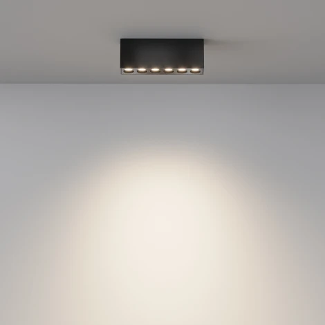 Потолочный накладной линейный светильник светодиодный Maytoni Points C066CL-12W3-6K-B