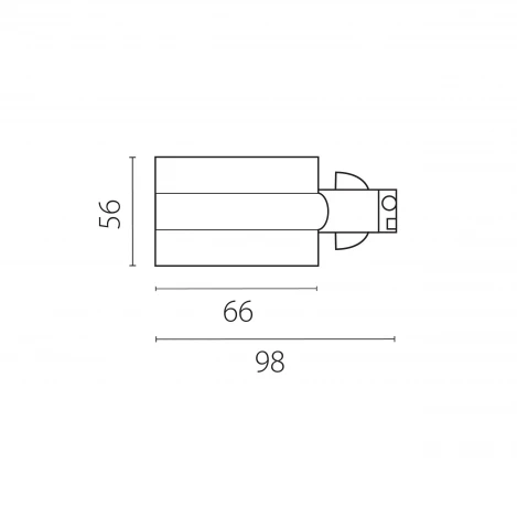 Коннектор прямой встраиваемый к треку 5030xx-R Lightstar Quattro 503107-R