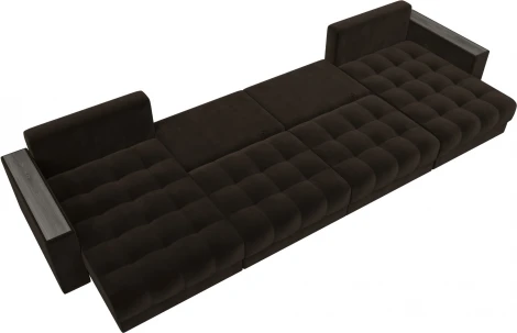 Диван П-образный с декором Лига-049 НПБ Лонг Лига Диванов (Велюр) арт.128561