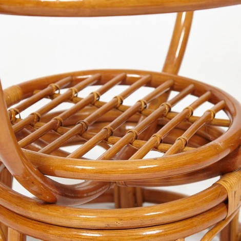 Столик журнальный со стеклом "BENOA" 5005 Pecan (орех)