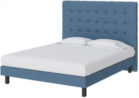 PROxSON Кровать Madrid Boxspring Standart (Ткань: Рогожка Тетра Голубой) 200x200