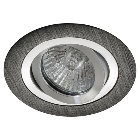 Встраиваемый точечный светильник под гипсокартон AM Group AM12 AM122 BK-CH (220V, круглые)