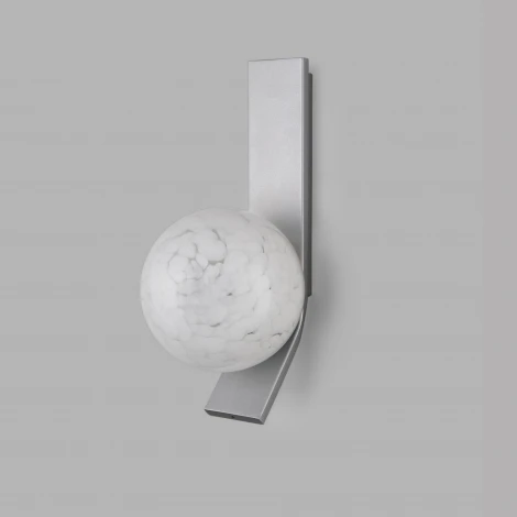 Бра Eurosvet Luxor со стеклянным плафоном 40019/1 серебро (220V, шар)