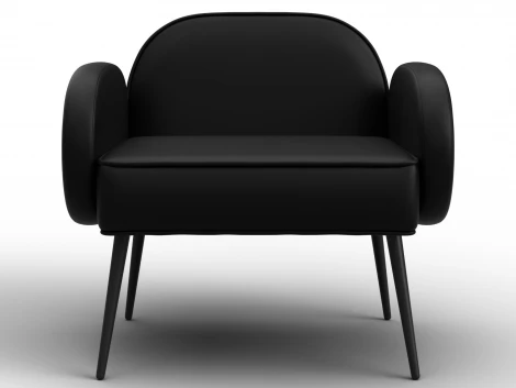 Кресло Лига-086 (Фанера/Металл/Экокожа/Черный) Лига Диванов 132434