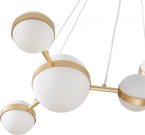 Подвесной светильник Favourite Asterismo 4448-6P (LED, 220V, на тросе, шарики, молекулы)