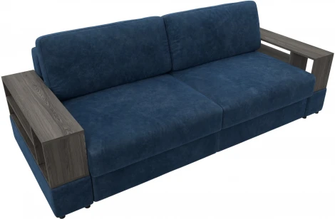 Диван прямой с 2 полками Лига-055 НПБ Лига Диванов (Велюр) арт.129075