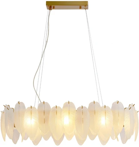 Подвесная люстра Evie A4152SP-8SG Arte Lamp (220V, на тросе, листья)