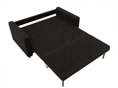 Диван прямой Лига-070 (ЛДСП,Брус,Фанера/Дерево/Велюр/Коричневый) Лига Диванов 129762