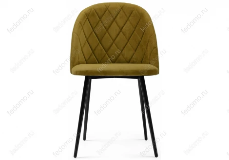 Стул Woodville на металлокаркасе Зест микровелюр 12 / черный глянец 464195