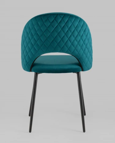 Стул Stool Group Меган NEW велюр с ромбами сине-зелёный УТ000035477