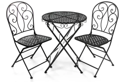 Стол Secret De Maison Patio стальной сплав, 60Dх70см, черный Tetchair 9967