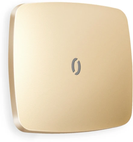 Лицевая панель Ambrella Volt OMEGA (Шампань) для 1-клавишных выключателей с подсветкой QUANT OP6020