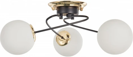 Потолочная люстра Arte Milano Neapolis-76408 276408/3 BK/GD (220V, шар)