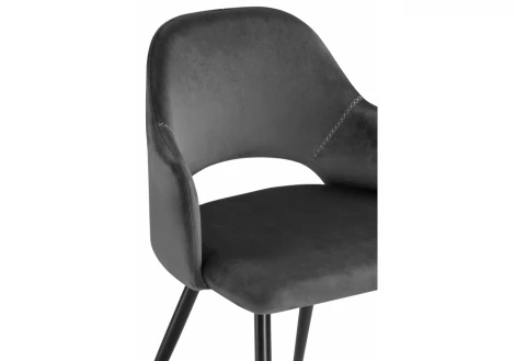 Обеденный стул на металлокаркасе Woodville Konor dark gray 11938