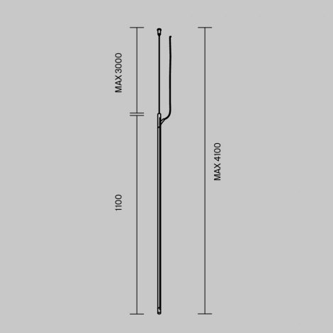 Шинопровод модульный низковольтный подвесной 1м вертикальный 24V Maytoni Technical Busbar trunkings Arity TRX233-VL-1B