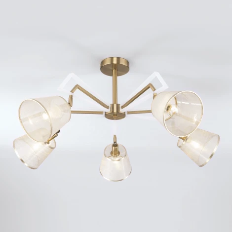 Потолочная люстра Eurosvet Alicante 60082/5 золотая бронза