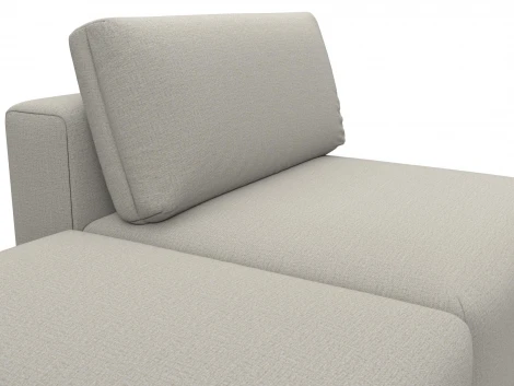 Модули диван и пуф Лига-060 НПБ (ЛДСП,Брус,Фанера,Рогожка/Бежевый) Лига Диванов 129738