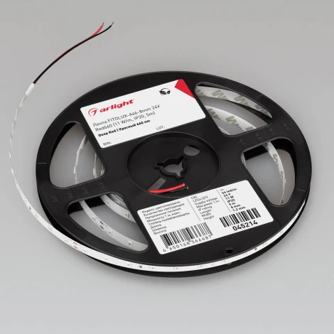 Светодиодная лента FITOLUX-A66-8mm 24V Red660 (11 W/m, IP20, 5m) (Arlight, Открытый) 045214