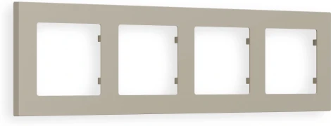 Рамка Ambrella Volt ALFA Techno (Серо-бежевый матовый) 4-ая AF220364